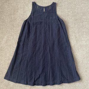 Abercrombie & Fitch  Womens XSP Navy Blue Lace Sleeveless Tunic/mini dress
